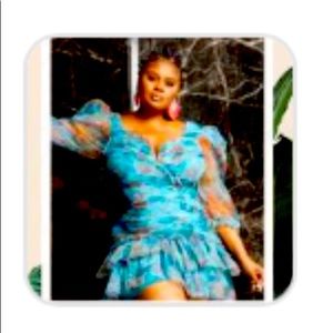 J Bolin teal midi dress